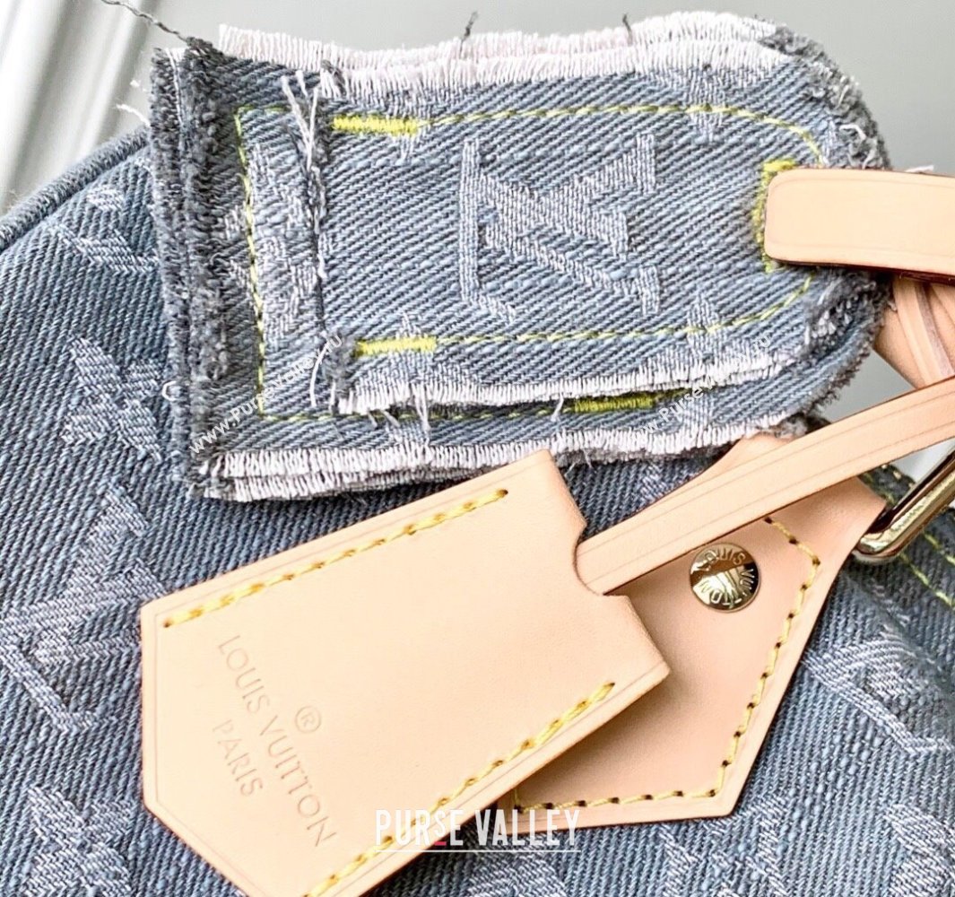 Louis Vuitton Speedy Soft 30 bag in Cloudy Grey Certified Organic Cotton M13344 2025 (KI-250523021)