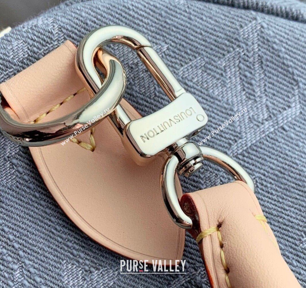 Louis Vuitton Speedy Soft 30 bag in Cloudy Grey Certified Organic Cotton M13344 2025 (KI-250523021)