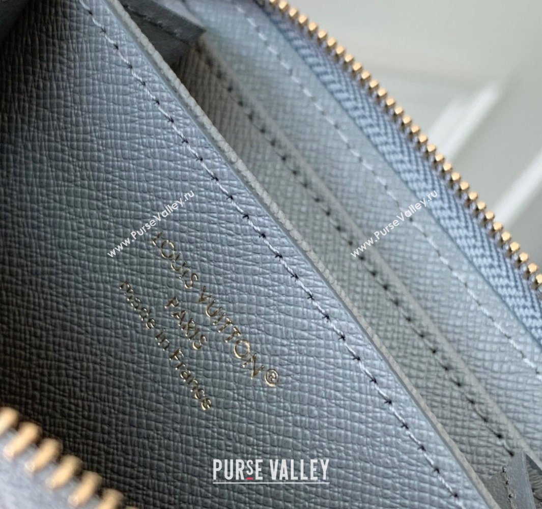 Louis Vuitton Zippy Coin Purse Wallet in Cloudy Grey Certified Organic Cotton M14277 2025 (KI-250523026)