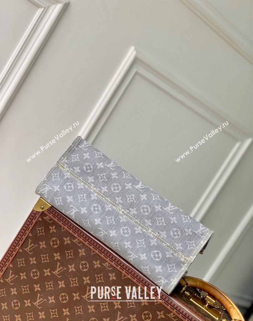 Louis Vuitton OnTheGo MM bag in Cloudy Grey Certified Organic Cotton M13189 2025 (KI-250523022)