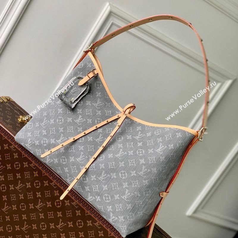 Louis Vuitton CarryAll MM bag in Cloudy Grey Certified Organic Cotton M13289 2025 (KI-250523023)