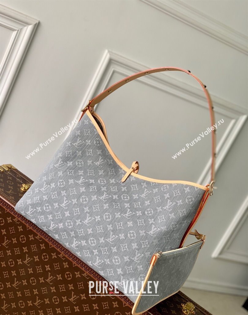 Louis Vuitton CarryAll MM bag in Cloudy Grey Certified Organic Cotton M13289 2025 (KI-250523023)