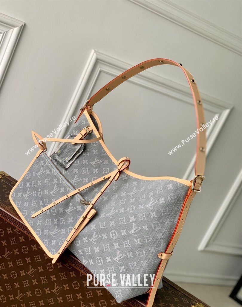 Louis Vuitton CarryAll MM bag in Cloudy Grey Certified Organic Cotton M13289 2025 (KI-250523023)