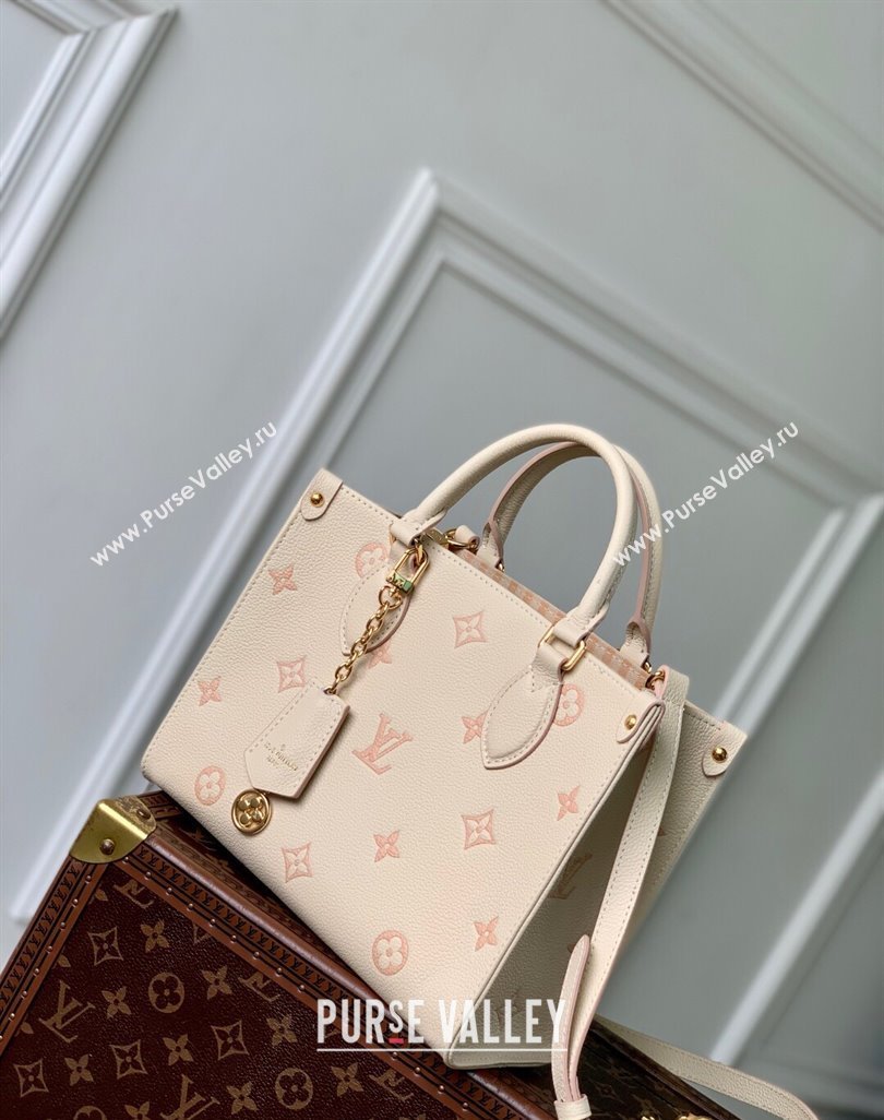 Louis Vuitton OnTheGo PM Bag in Eden Beige Debossed Leather 2025 M14403 (KI-250523041)
