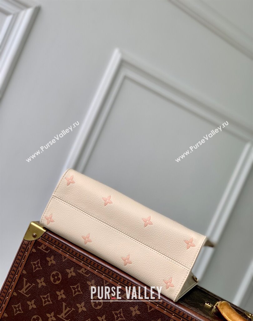 Louis Vuitton OnTheGo PM Bag in Eden Beige Debossed Leather 2025 M14403 (KI-250523041)
