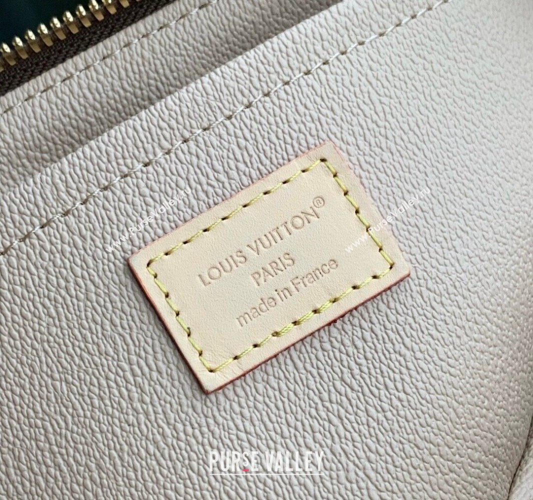 Louis Vuitton Toiletry Bag 2 compartments Bag in Monogram Canvas with Travel Stickers Print 2025 M14744 (KI-250523039)