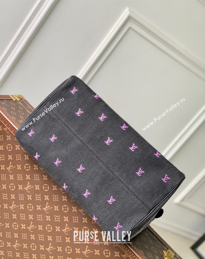 Louis Vuitton Speedy Bandouliere 40 bag in Black LV Blason Denim 2025 M14136 (KI-250523042)