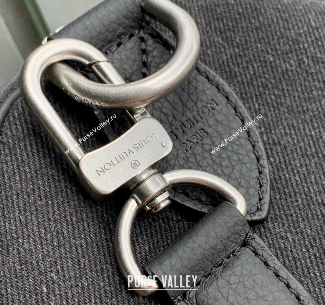 Louis Vuitton Speedy Bandouliere 40 bag in Black LV Blason Denim 2025 M14136 (KI-250523042)