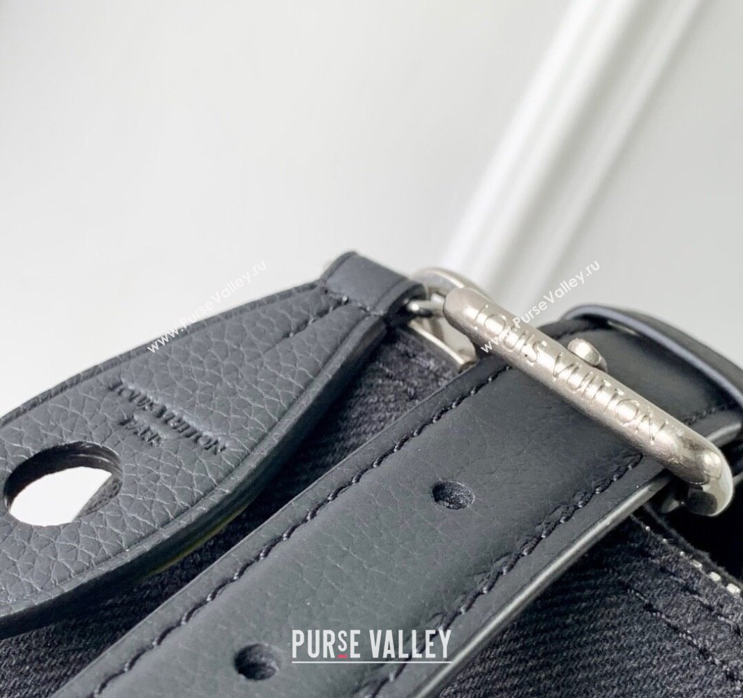 Louis Vuitton Speedy Bandouliere 40 bag in Black LV Blason Denim 2025 M14136 (KI-250523042)