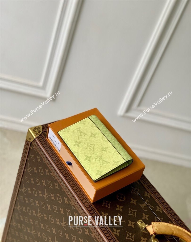 Louis Vuitton Passport Cover in Lemon Yellow Monogram Canvas and Leather M14115 2025 (KI-250523058)