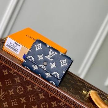 Louis Vuitton Victor Wallet in Monogram Shadow Leather M12635 Ink Blue/White 2025 (KI-250524057)