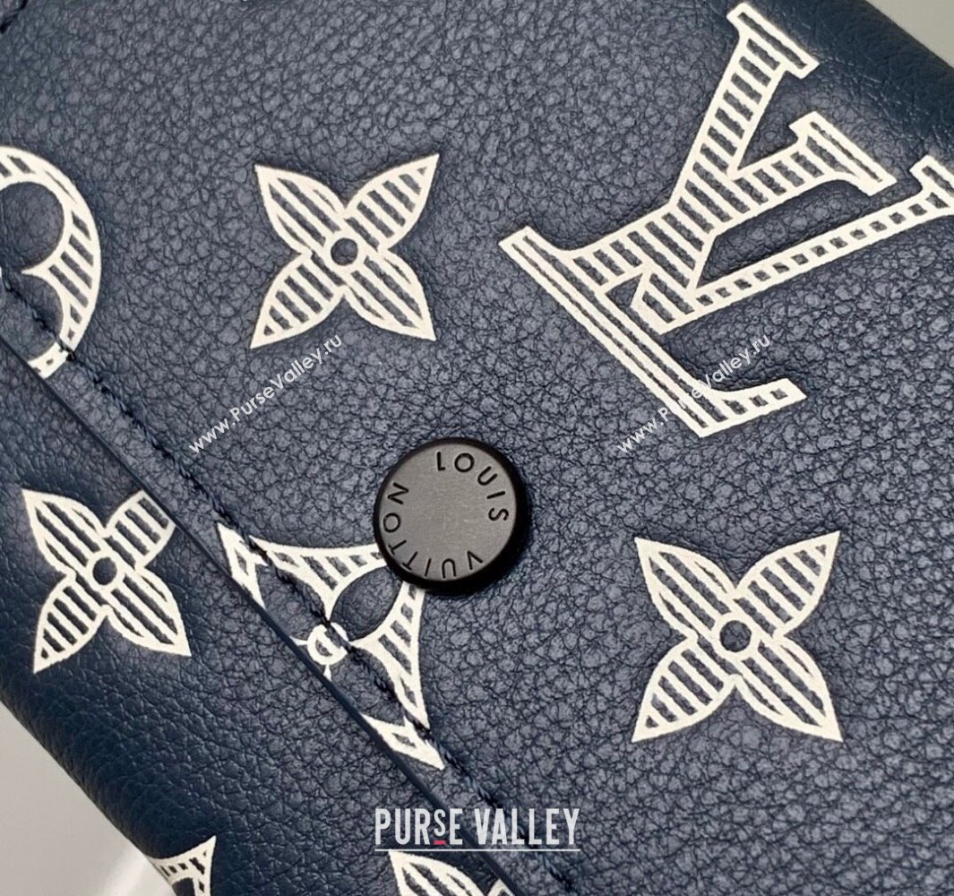 Louis Vuitton Victor Wallet in Monogram Shadow Leather M12635 Ink Blue/White 2025 (KI-250524057)