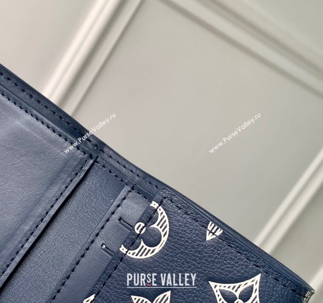 Louis Vuitton Victor Wallet in Monogram Shadow Leather M12635 Ink Blue/White 2025 (KI-250524057)