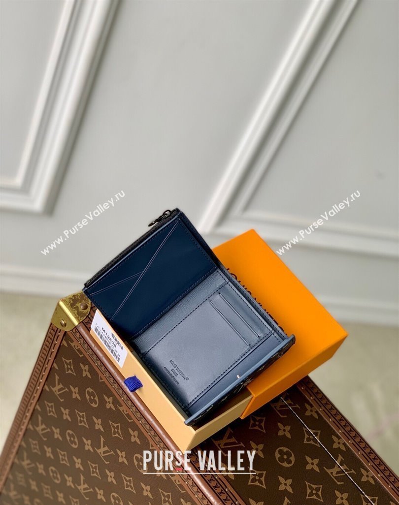 Louis Vuitton Victor Wallet in Monogram Shadow Leather M12635 Ink Blue/White 2025 (KI-250524057)