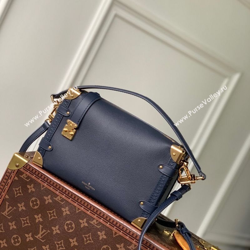 Louis Vuitton Side Trunk MM Bag in Calfskin leather Navy Blue 2025 M15226 (KI-250524071)