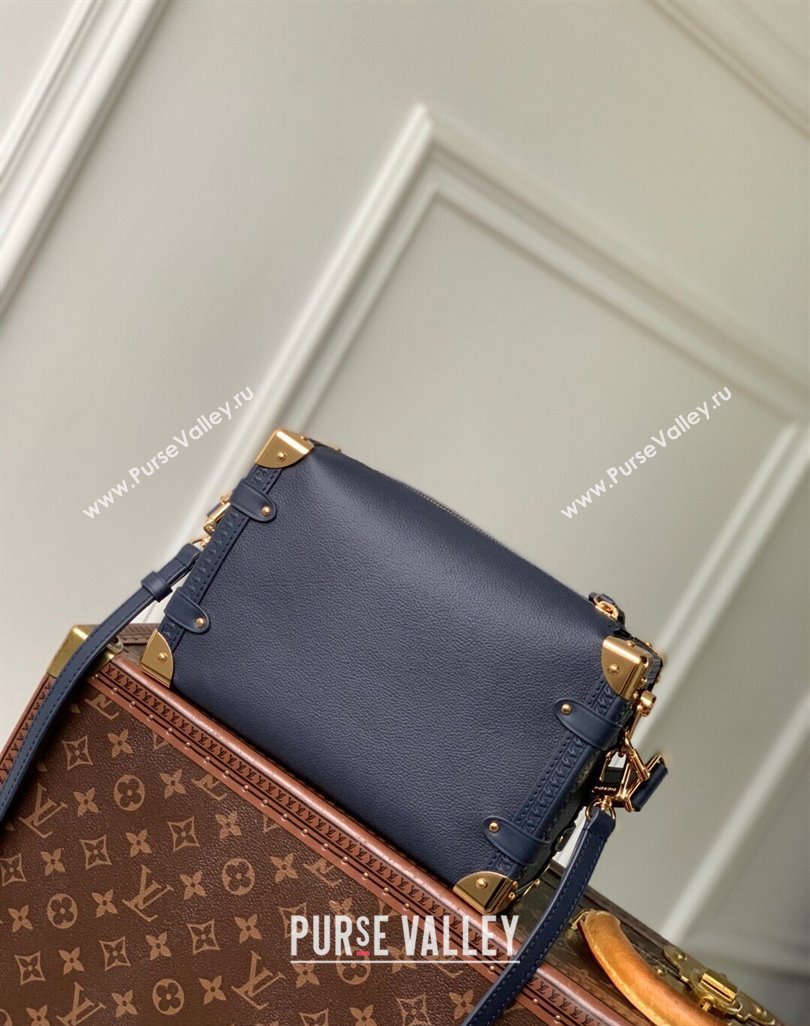 Louis Vuitton Side Trunk MM Bag in Calfskin leather Navy Blue 2025 M15226 (KI-250524071)