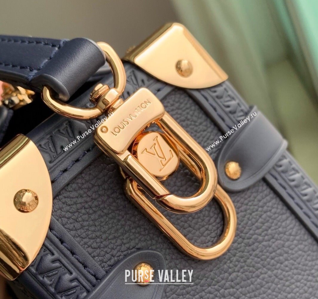 Louis Vuitton Side Trunk MM Bag in Calfskin leather Navy Blue 2025 M15226 (KI-250524071)