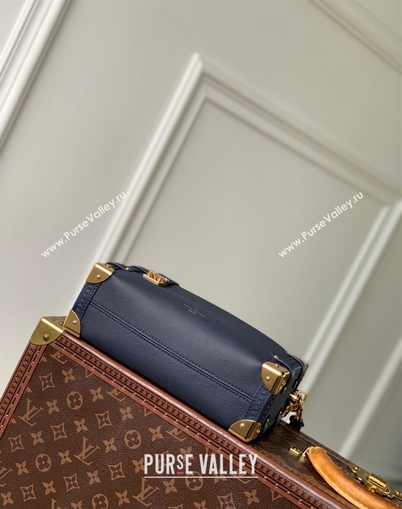 Louis Vuitton Side Trunk MM Bag in Calfskin leather Navy Blue 2025 M15226 (KI-250524071)