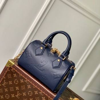 Louis Vuitton Speedy Bandouliere 20 Bag in Monogram Leather Navy Blue M14200 2025 (KI-250524049)