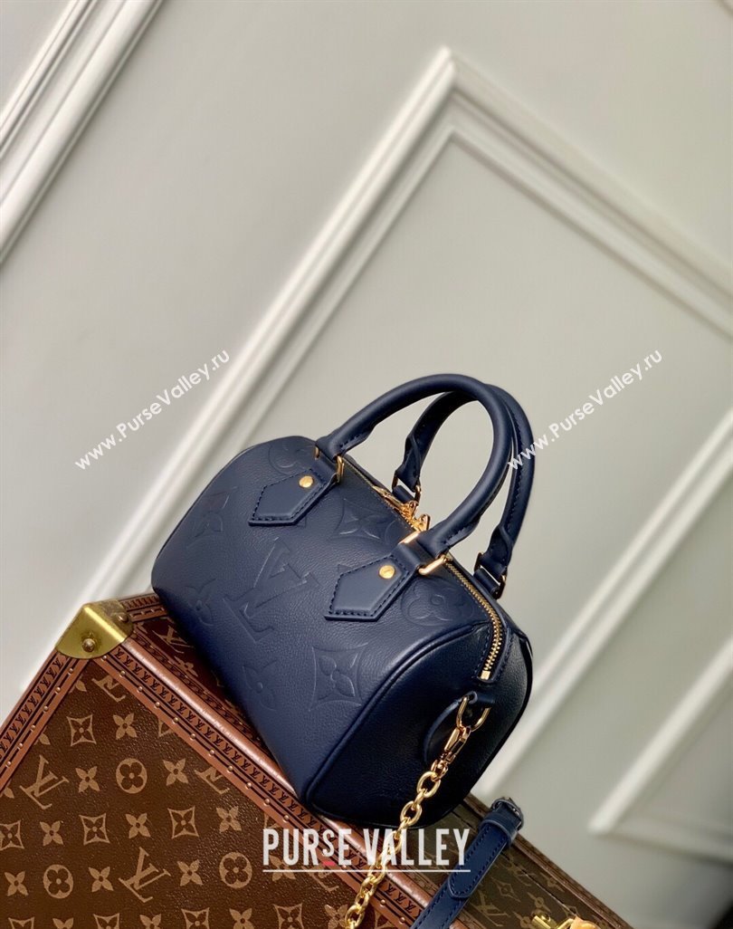 Louis Vuitton Speedy Bandouliere 20 Bag in Monogram Leather Navy Blue M14200 2025 (KI-250524049)