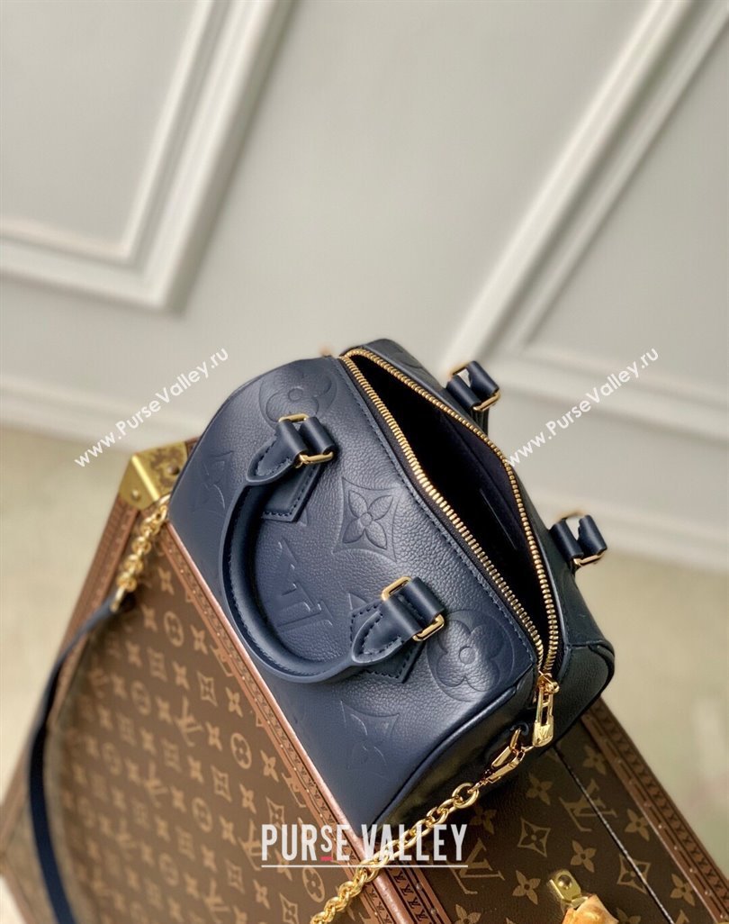 Louis Vuitton Speedy Bandouliere 20 Bag in Monogram Leather Navy Blue M14200 2025 (KI-250524049)