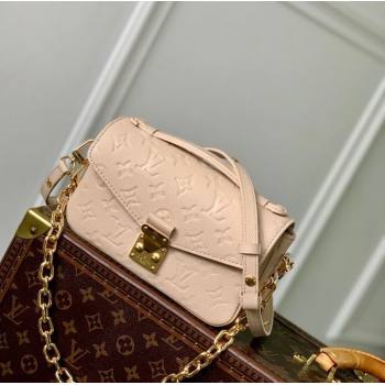 Louis Vuitton Pochette Metis East West Bag in Monogram Grained Leather Sand Beige 2025 M14322 (KI-250524051)
