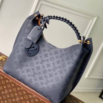 Louis Vuitton Carmel Hobo Bag in Mahina Perforated Calfskin M14310 Navy Blue 2025 (KI-250524052)