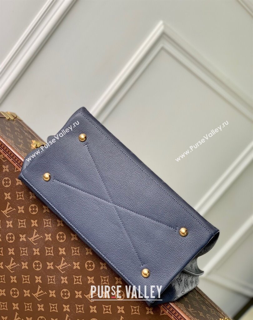 Louis Vuitton Carmel Hobo Bag in Mahina Perforated Calfskin M14310 Navy Blue 2025 (KI-250524052)