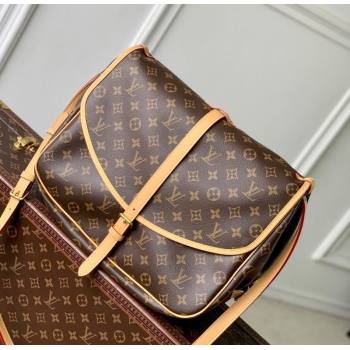 Louis Vuitton Saumur Medium Bag in Classic Monogram Canvas/Nude 2025 M42254 (KI-250524053)