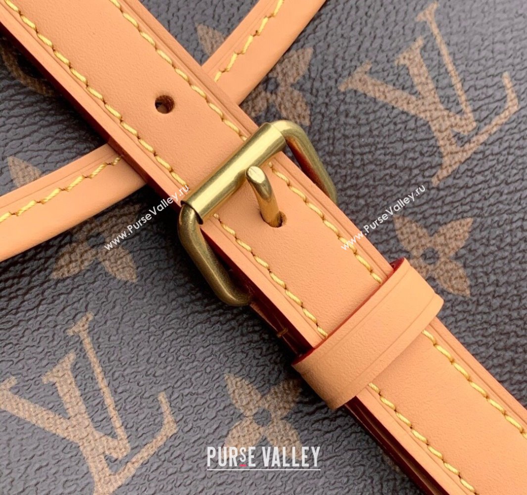 Louis Vuitton Saumur Medium Bag in Classic Monogram Canvas/Nude 2025 M42254 (KI-250524053)