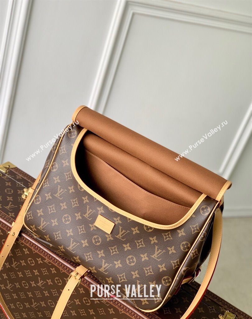 Louis Vuitton Saumur Medium Bag in Classic Monogram Canvas/Nude 2025 M42254 (KI-250524053)
