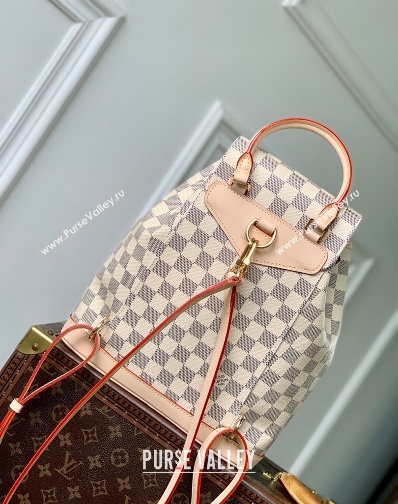 Louis Vuitton Montsouris PM Backpack Bag in Damier Azur Canvas N00120 2025 (KI-250524055)