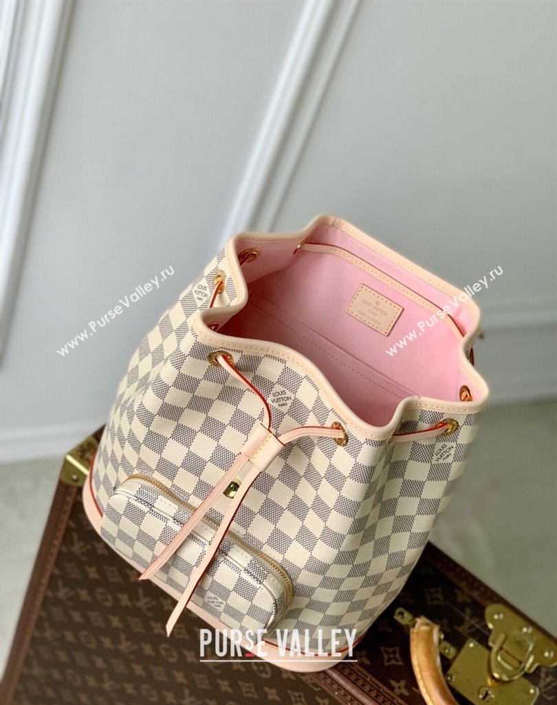 Louis Vuitton Montsouris PM Backpack Bag in Damier Azur Canvas N00120 2025 (KI-250524055)