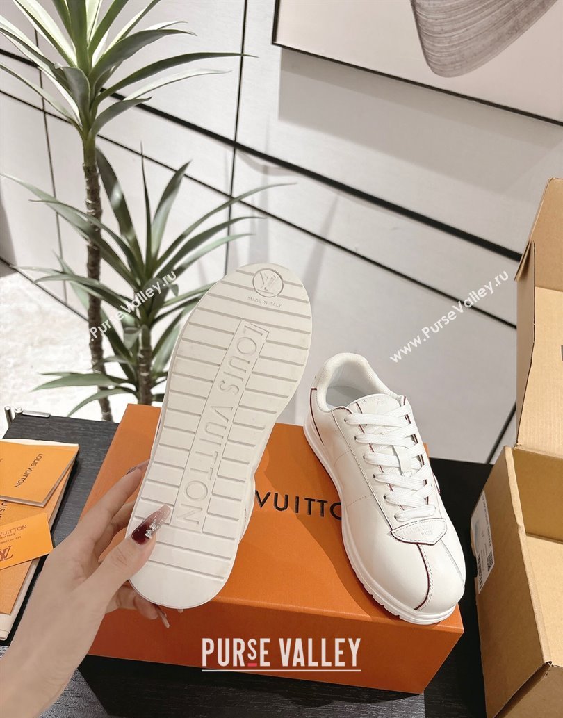 Louis Vuitton Leather Sneakers White 2 2025 0609 (For Women and Men) (MD-250609007)