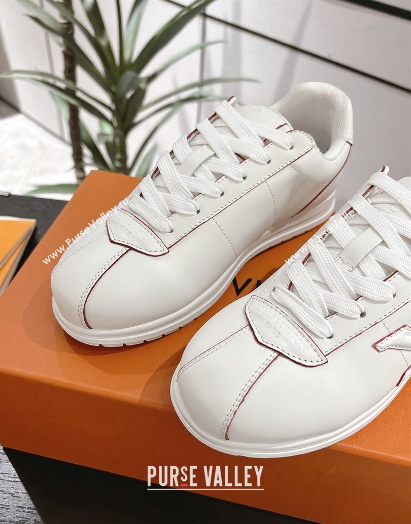 Louis Vuitton Leather Sneakers White 2 2025 0609 (For Women and Men) (MD-250609007)