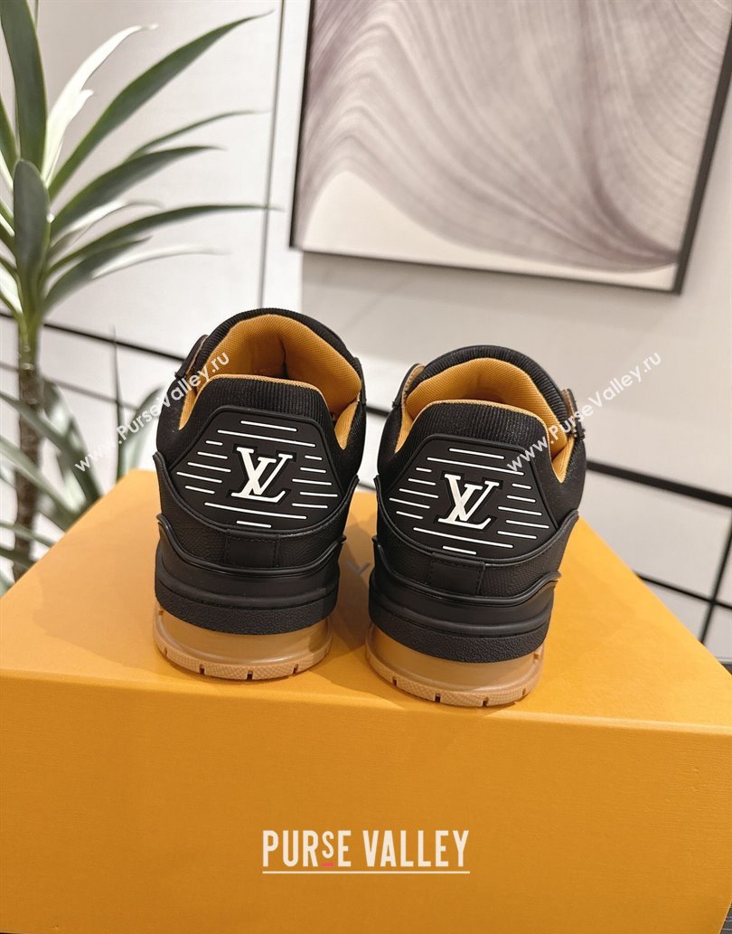 Louis Vuitton Trainer Damier Leather Sneakers Black 2025 0609 (MD-250609010)