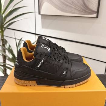 Louis Vuitton Trainer Damier Leather Sneakers Black 2025 0609 (MD-250609010)