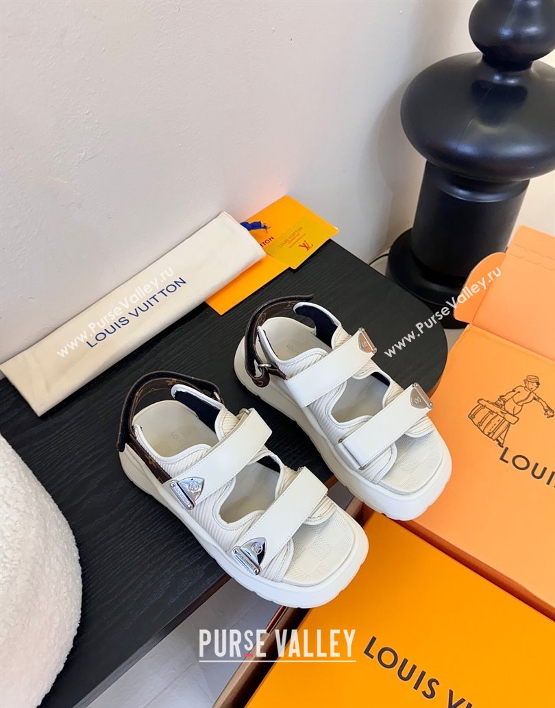 Louis Vuitton Chameleon Comfort Sandals in Calf Leather 1AHNJO White 2025 (MD-250609036)