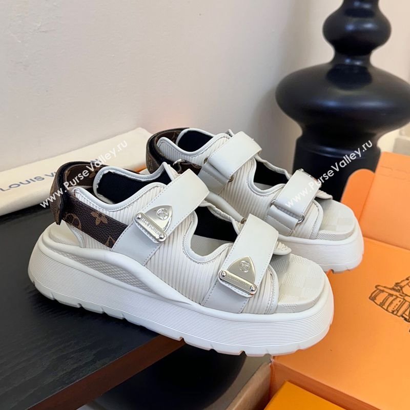 Louis Vuitton Chameleon Comfort Sandals in Calf Leather 1AHNJO White 2025 (MD-250609036)