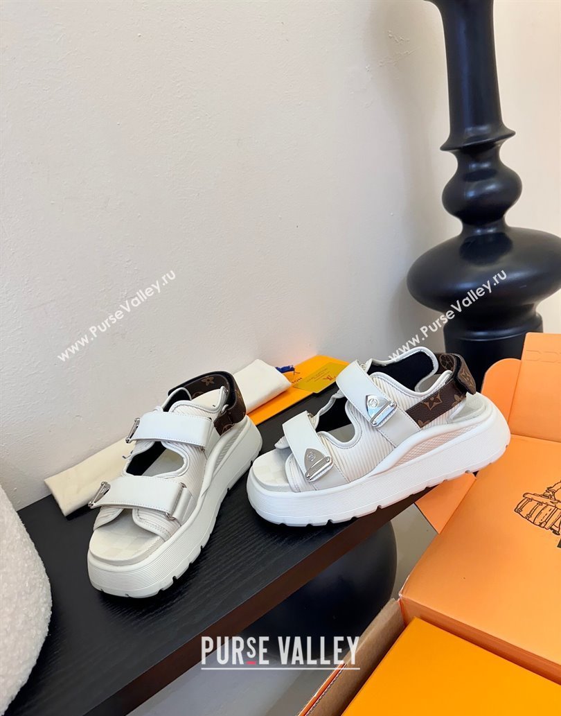 Louis Vuitton Chameleon Comfort Sandals in Calf Leather 1AHNJO White 2025 (MD-250609036)