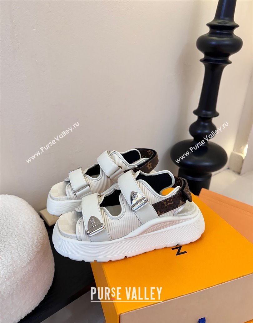 Louis Vuitton Chameleon Comfort Sandals in Calf Leather 1AHNJO White 2025 (MD-250609036)