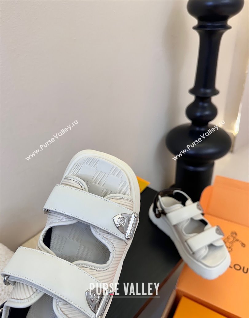 Louis Vuitton Chameleon Comfort Sandals in Calf Leather 1AHNJO White 2025 (MD-250609036)