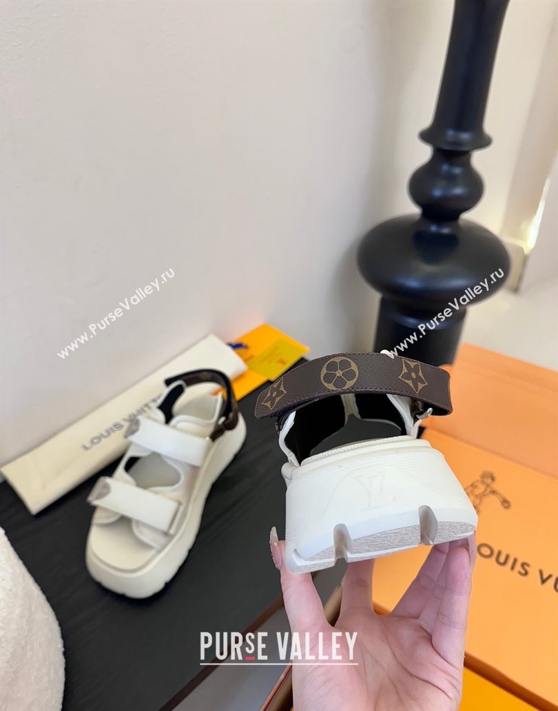 Louis Vuitton Chameleon Comfort Sandals in Calf Leather 1AHNJO White 2025 (MD-250609036)