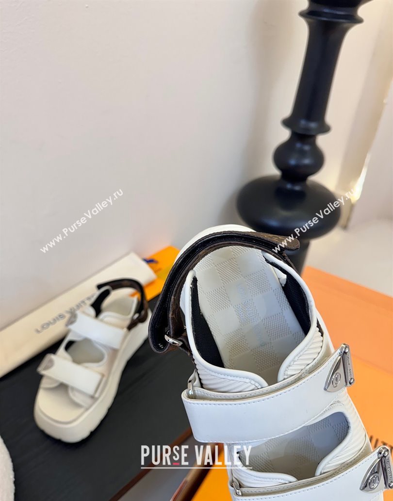 Louis Vuitton Chameleon Comfort Sandals in Calf Leather 1AHNJO White 2025 (MD-250609036)