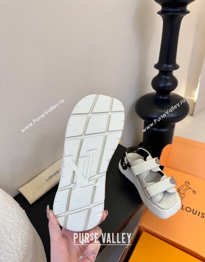 Louis Vuitton Chameleon Comfort Sandals in Calf Leather 1AHNJO White 2025 (MD-250609036)