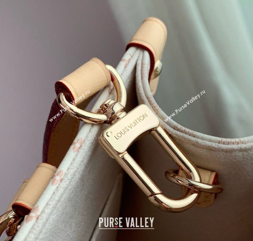 Louis Vuitton Onthego PM Tote Bag in Micro Monogram Leather Sand White/beige 2025 M15138 (KI-250702026)