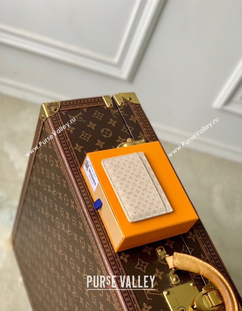 Louis Vuitton Card Holder in Micro Monogram Dune Leather Sand White/beige 2025 M25750 (KI-250702028)