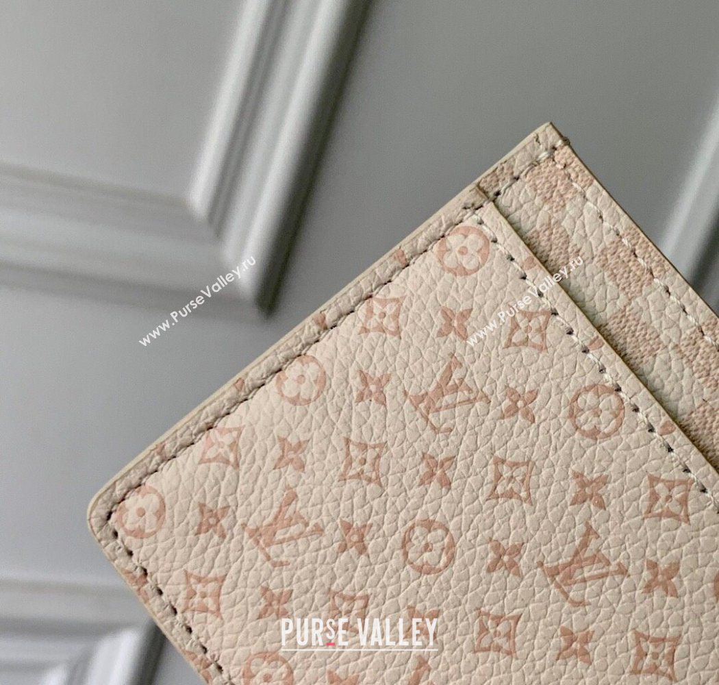 Louis Vuitton Card Holder in Micro Monogram Dune Leather Sand White/beige 2025 M25750 (KI-250702028)