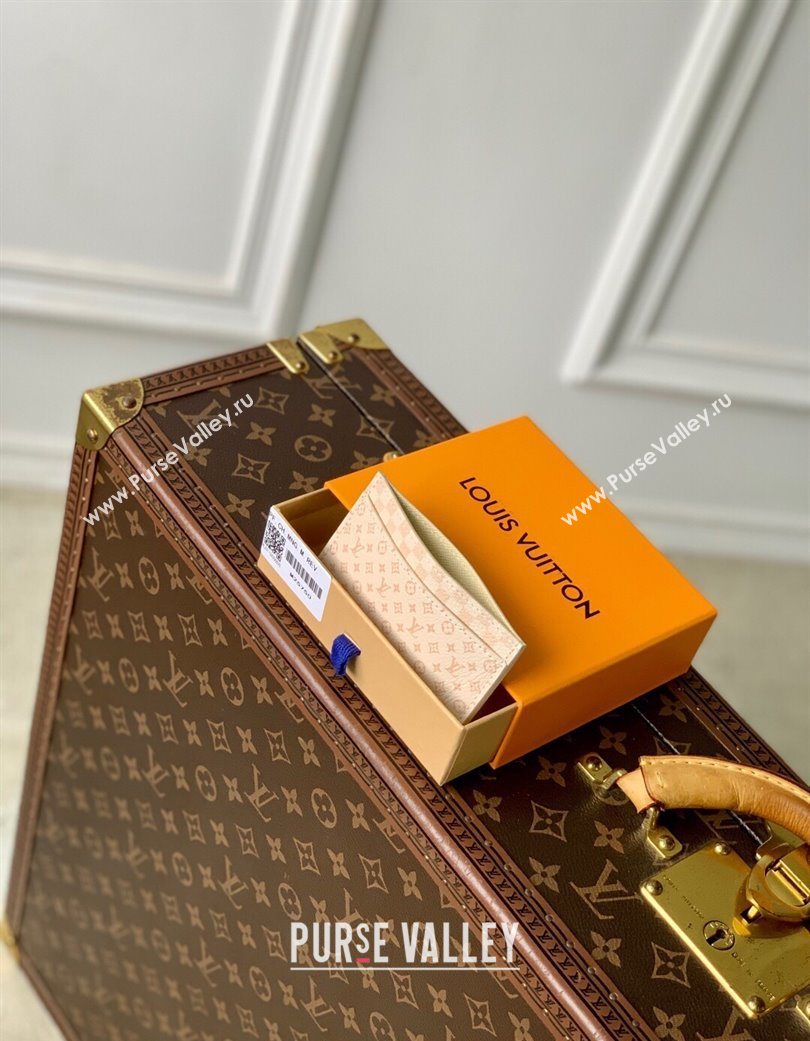 Louis Vuitton Card Holder in Micro Monogram Dune Leather Sand White/beige 2025 M25750 (KI-250702028)