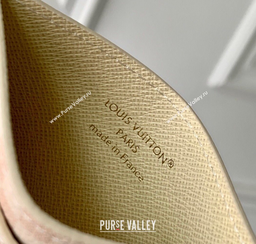 Louis Vuitton Card Holder in Micro Monogram Dune Leather Sand White/beige 2025 M25750 (KI-250702028)